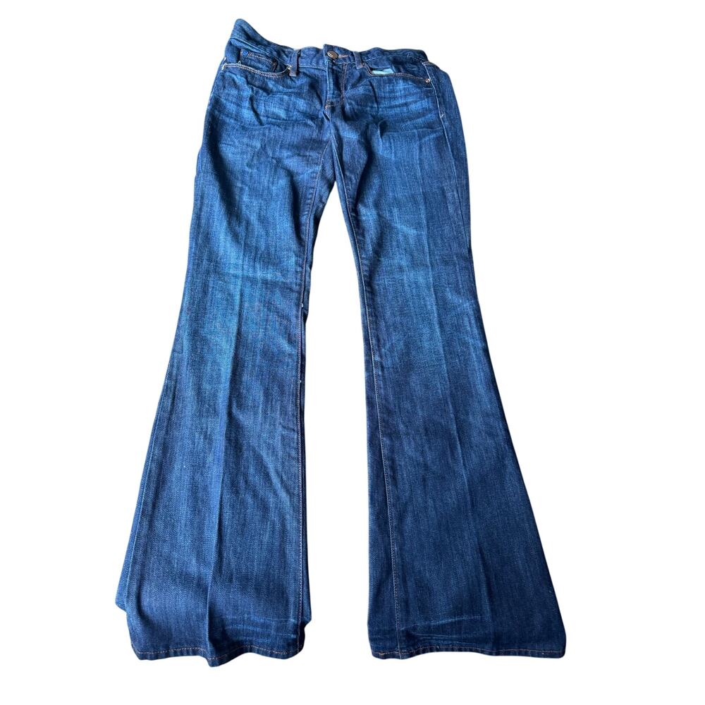 Gap 1969 Curvy Flare Jeans Womens 26 2 Blue Denim Y2K Low Rise Bootcut Stretch